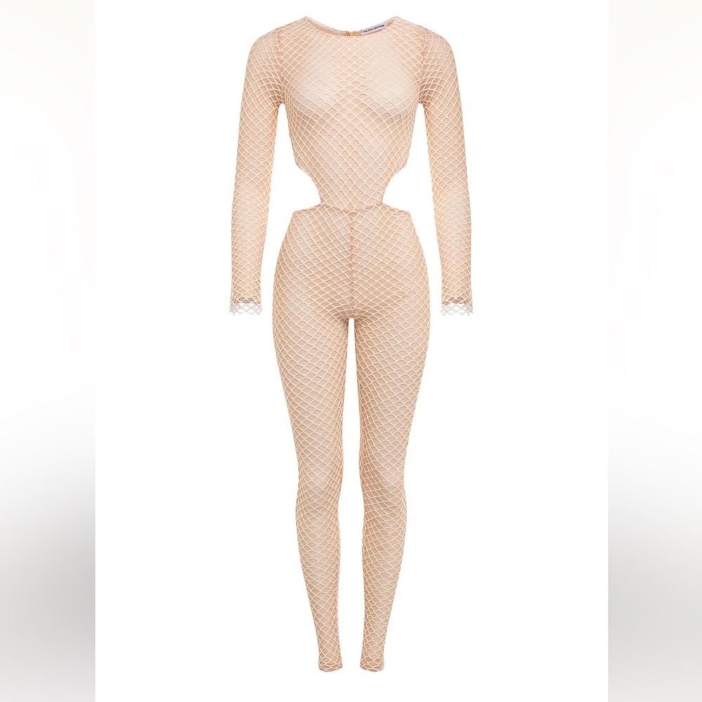 YG Collection Eyelet Jumpsuit | Apricot | S: M